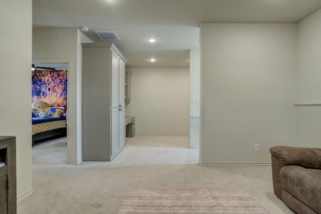 3713 128th St, Lubbock, TX 79423 - hall with light colored carpet and recessed lighting