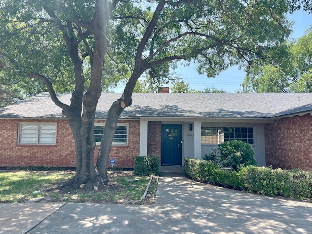 view of single story home