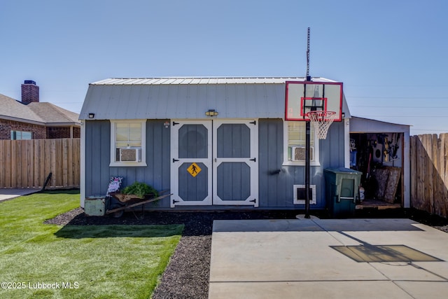 7204 90th St, Lubbock, TX 79424 - view of front of property featuring a fenced backyard, board and batten siding, and metal roof