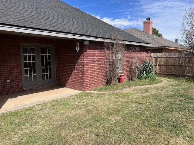 exterior space with french doors