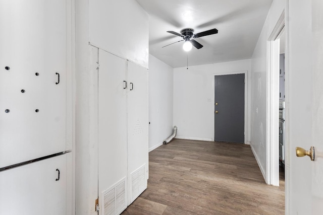 hall featuring light hardwood / wood-style flooring