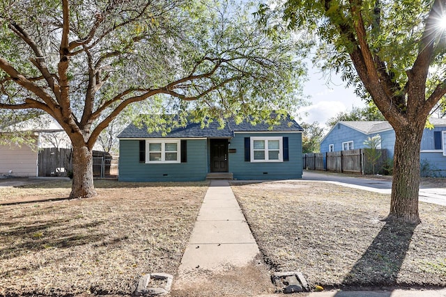 view of single story home