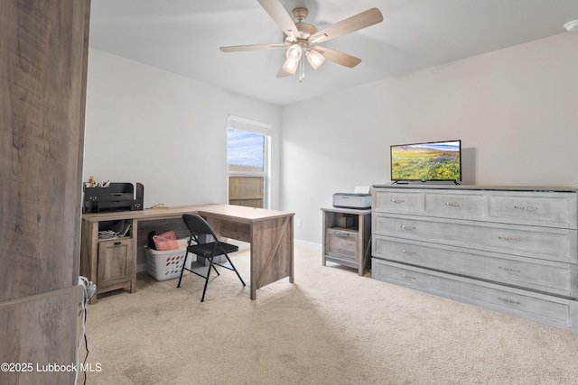 3222 Waverly Ave, Lubbock, TX 79407 - carpeted office space featuring ceiling fan