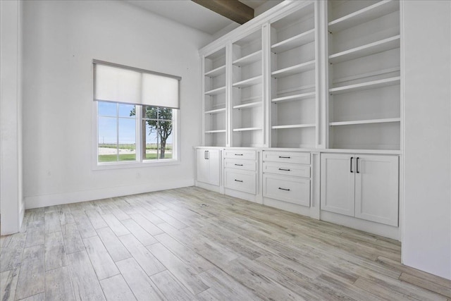 interior space featuring light wood-type flooring