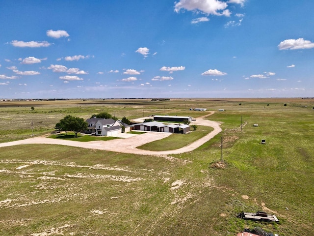 bird's eye view with a rural view