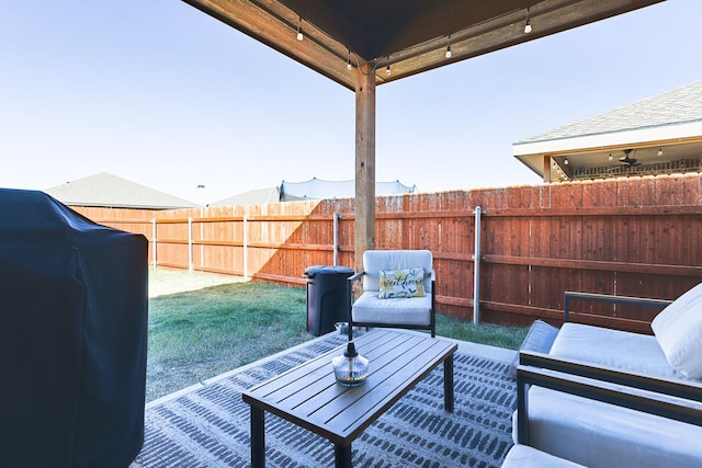 view of patio / terrace featuring area for grilling