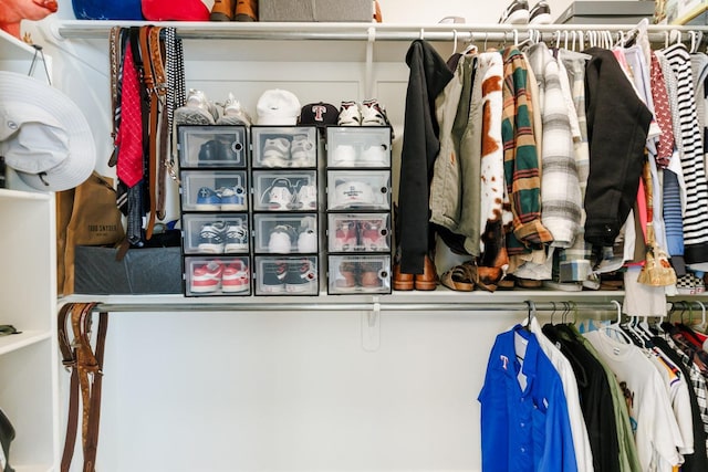 view of walk in closet