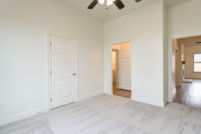 7615 52nd St, Lubbock, TX 79407 - unfurnished bedroom with carpet floors, baseboards, and ceiling fan
