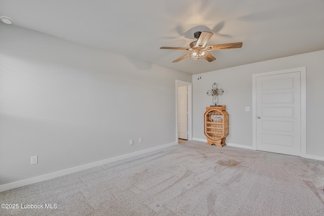 2933 Abbeville Ave, Wolfforth, TX 79382 - carpeted spare room with ceiling fan and baseboards