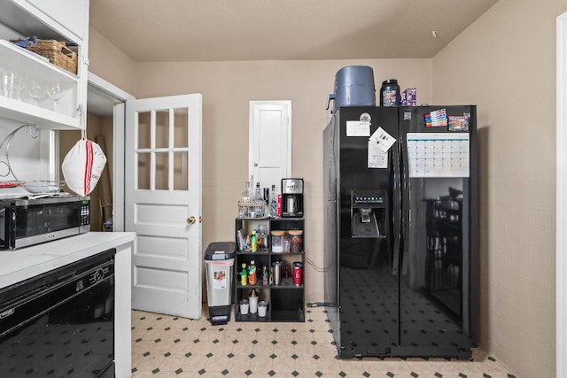 kitchen featuring black appliances