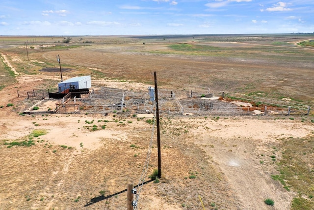 drone / aerial view with a rural view