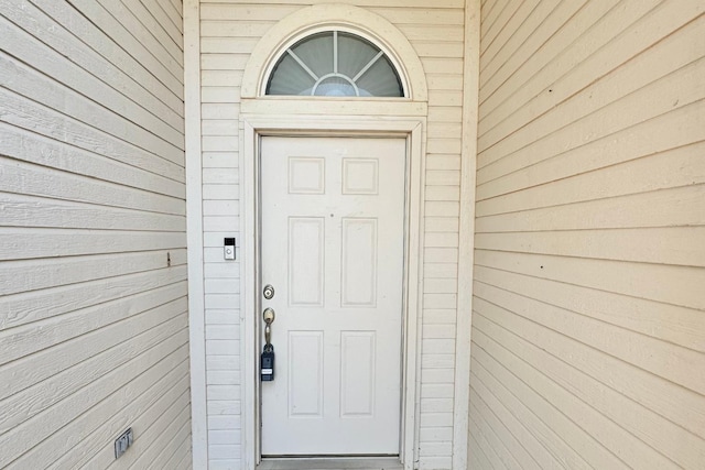 view of doorway to property