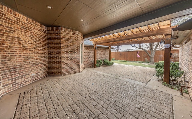 3909 101st St, Lubbock, TX 79423 - view of patio with a pergola and a fenced backyard