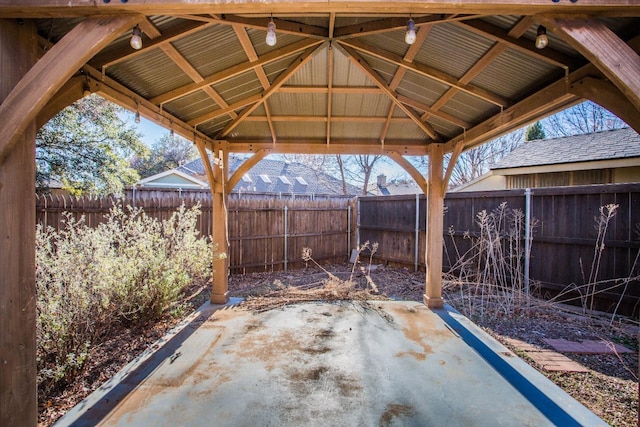 view of patio / terrace featuring a gazebo