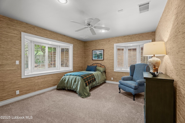 5118 2nd St, Lubbock, TX 79416 - bedroom with carpet, ceiling fan, and recessed lighting