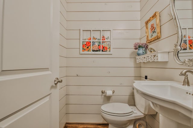 bathroom with toilet and sink