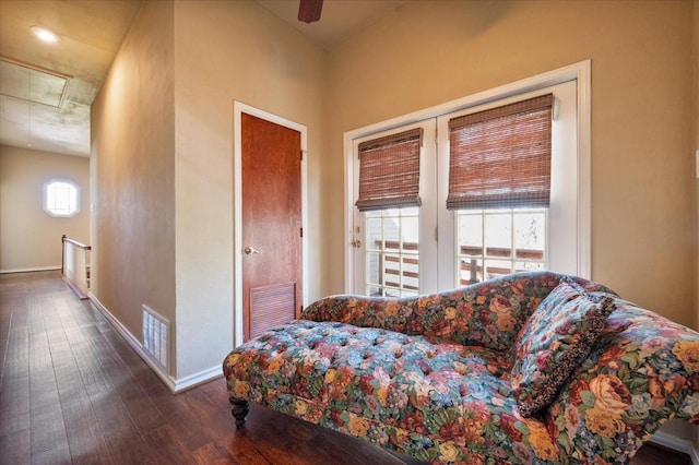 interior space featuring dark hardwood / wood-style flooring