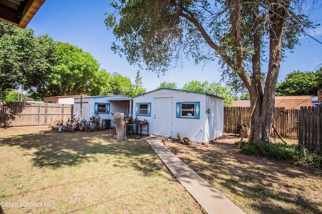 5008 59th St, Lubbock, TX 79414 - view of outbuilding featuring a fenced backyard
