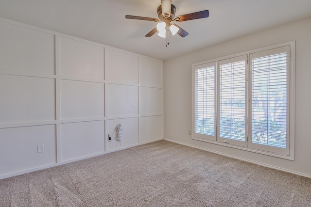 5419 87th St, Lubbock, TX 79424 - spare room featuring ceiling fan and carpet floors