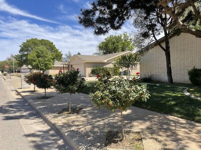 view of front of property featuring a front yard