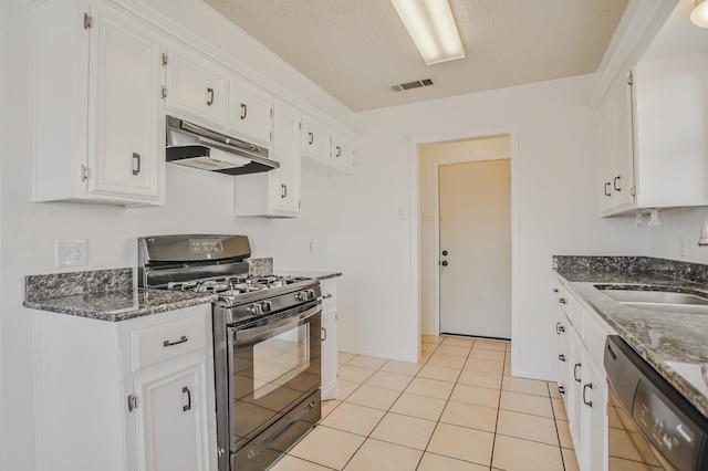 kitchen with white cabinetry, sink, dishwasher, and gas stove