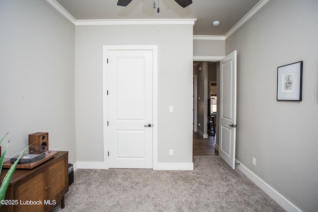 1308 Dover Ln, Wolfforth, TX 79382 - carpeted bedroom featuring crown molding and baseboards