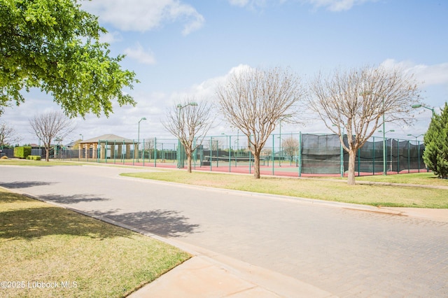 1308 Dover Ln, Wolfforth, TX 79382 - view of asphalt road featuring street lights
