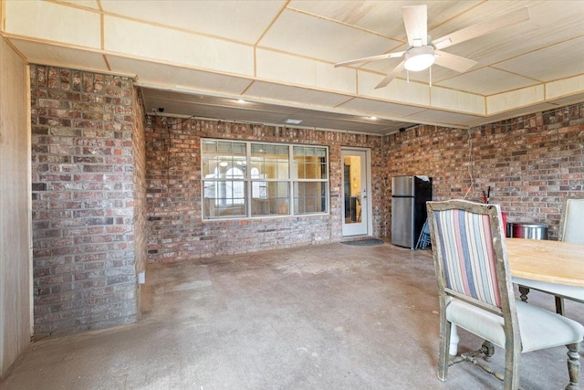 view of patio / terrace featuring ceiling fan