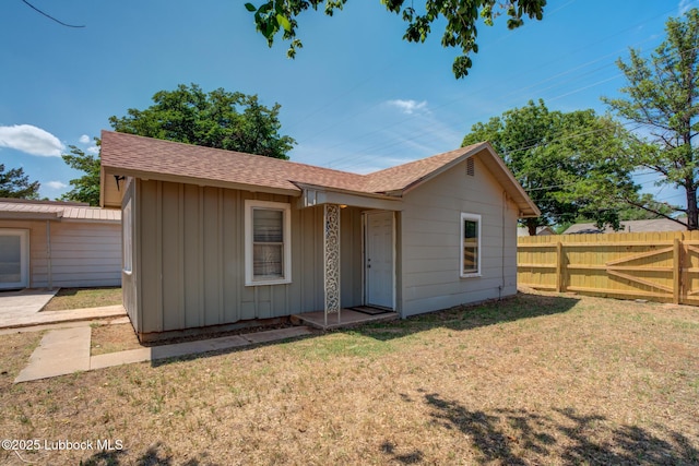 5320 25th St, Lubbock, TX 79407 - ranch-style home featuring board and batten siding and roof with shingles