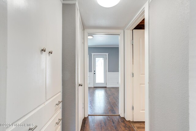 5320 25th St, Lubbock, TX 79407 - hallway featuring dark wood-type flooring