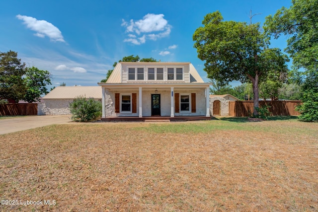 5320 25th St, Lubbock, TX 79407 - view of front facade with covered porch and stone siding