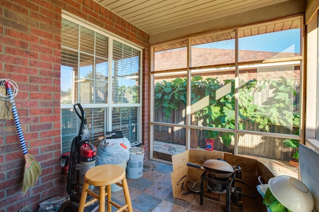 sunroom with a healthy amount of sunlight