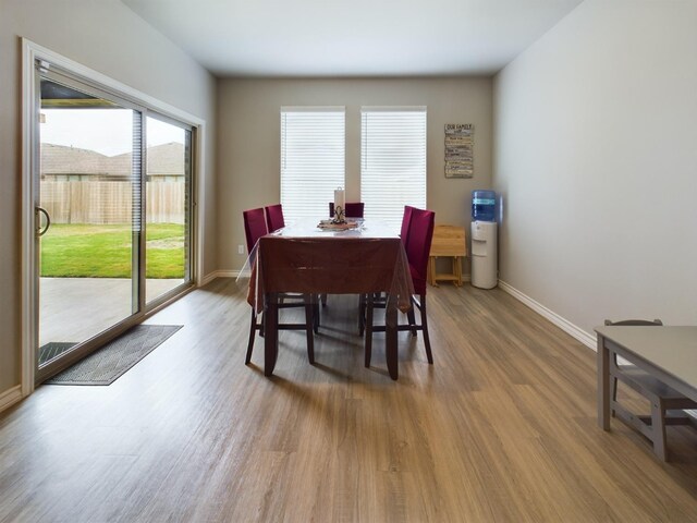 dining room with hardwood / wood-style floors