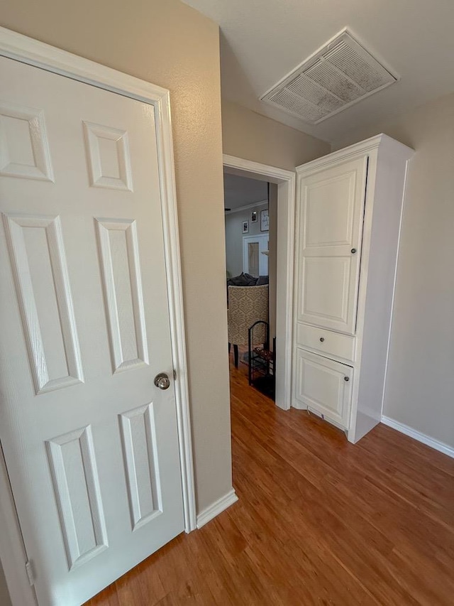 hall featuring hardwood / wood-style floors