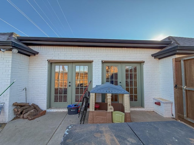 view of patio / terrace featuring french doors