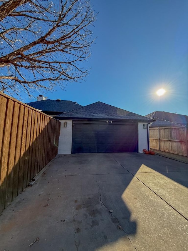 view of home's exterior featuring a garage