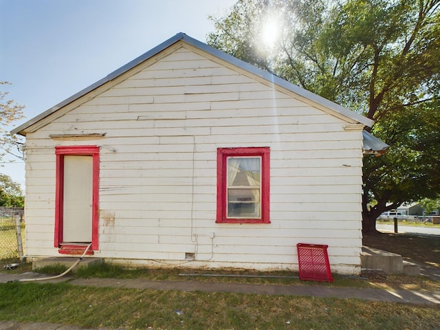 exterior space with fence