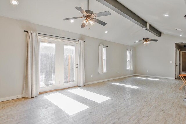 6205 21st St, Lubbock, TX 79407 - unfurnished room featuring ceiling fan, light wood-type flooring, and recessed lighting
