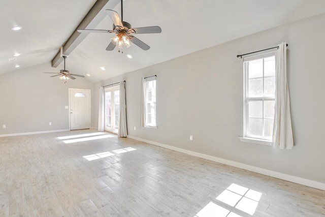 6205 21st St, Lubbock, TX 79407 - unfurnished room with ceiling fan, light wood-type flooring, and recessed lighting