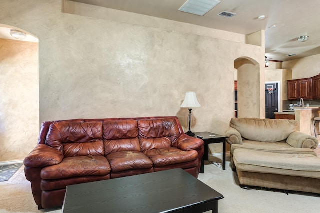 view of carpeted living room