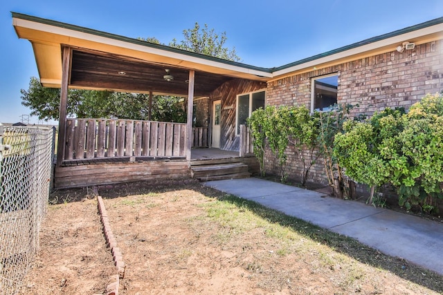 exterior space with covered porch