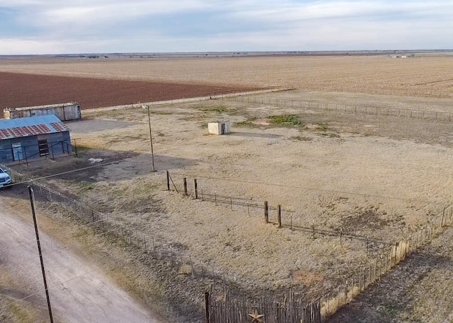 aerial view featuring a rural view