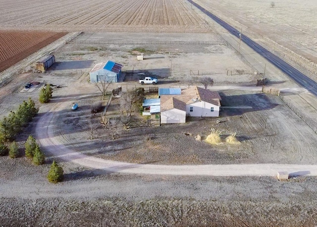 aerial view featuring a rural view