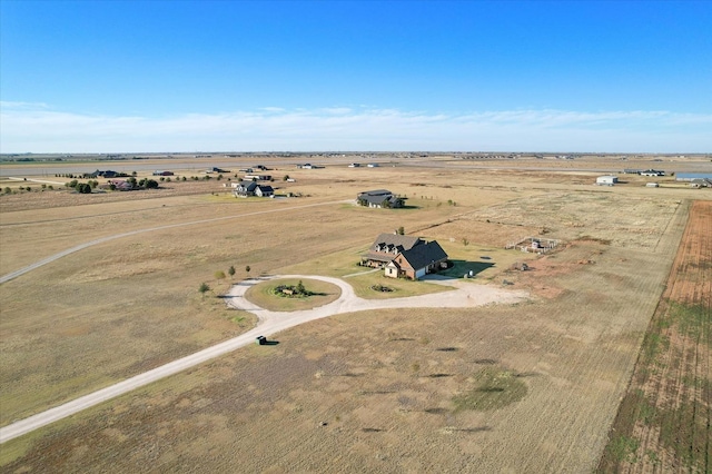 bird's eye view with a rural view