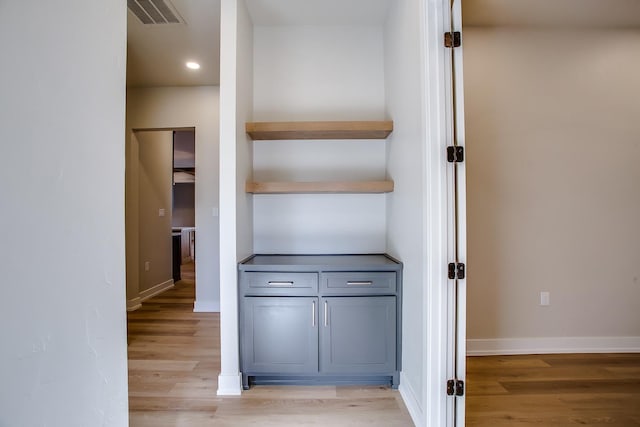 interior space featuring light hardwood / wood-style flooring