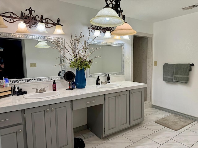 bathroom with vanity