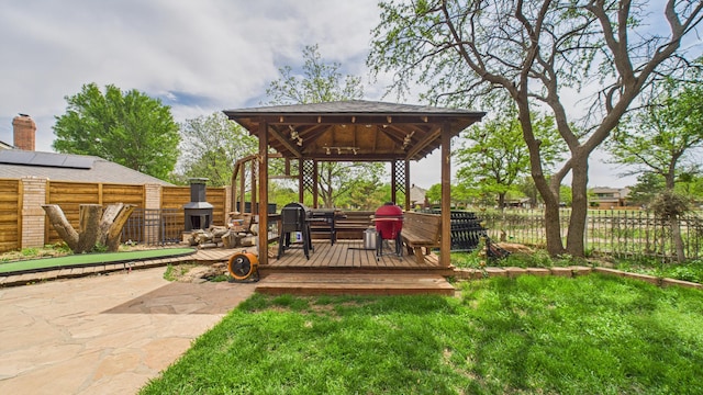 4615 94th St, Lubbock, TX 79424 - view of yard with a gazebo and a deck