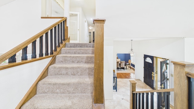 4615 94th St, Lubbock, TX 79424 - staircase with tile patterned flooring