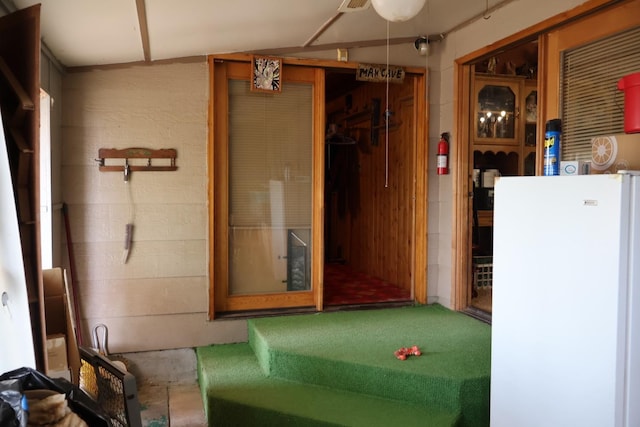 game room featuring golf simulator and carpet