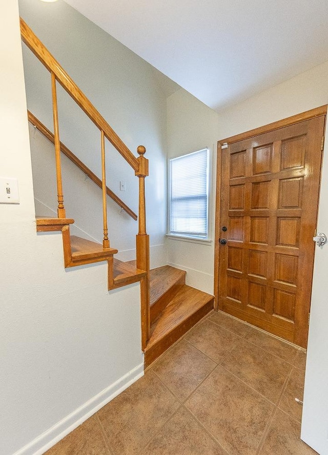 view of tiled entrance foyer